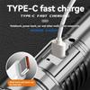 60W Bright Flashlight USB Rechargeable LED Flashlight High Power Strong Light Rechargeable Light 4 Modes Built In Battery