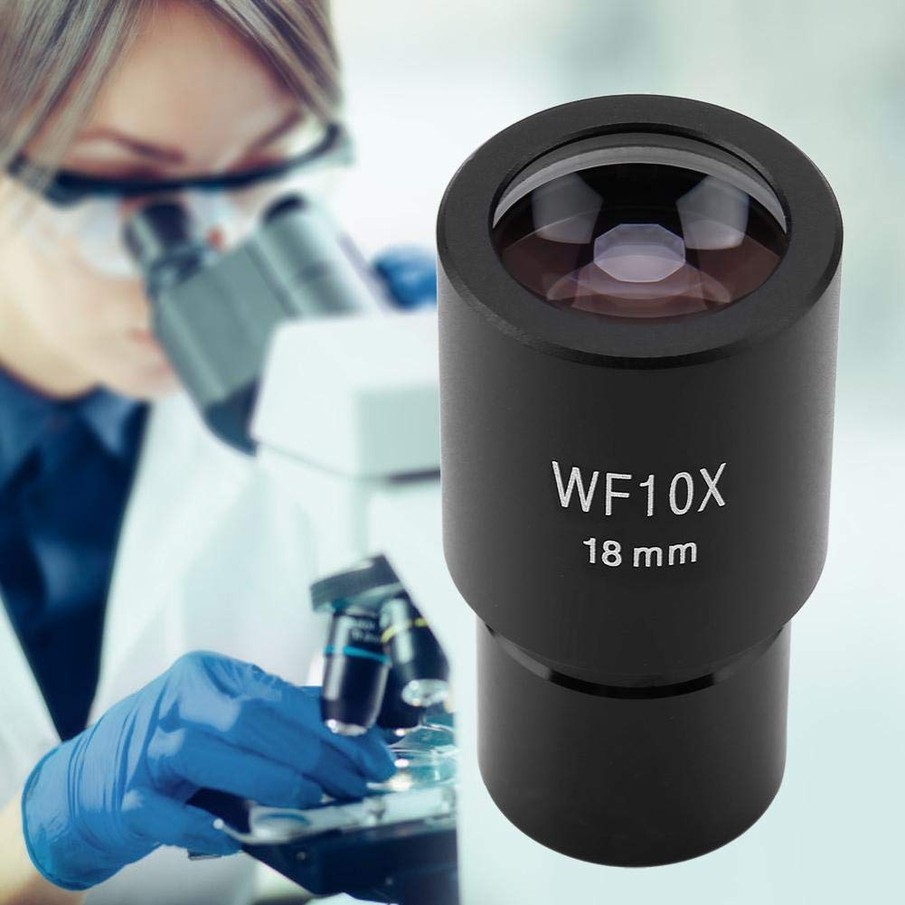 Walfront 10x Microscope Optical Microscope Accessory Biological Microscope Lens Adapter for Mm MA Clamp Meter 10x Wide Angle Eyepiece Interface
