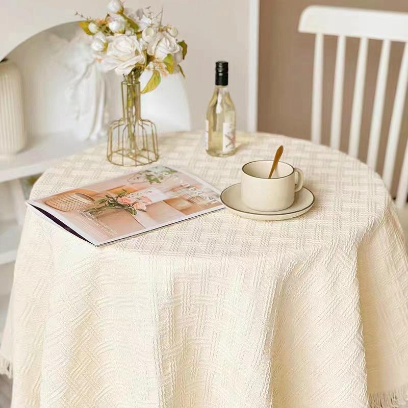 White Blankets for Sofa Comfortable Solid Color Blanket Spring Outdoor Picnic Blanket Portable Cushion Cotton Throw Blanket