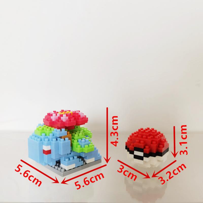 Anime Pokémon Building Blocks Assembly Anime Charizard Doll Blastoise Bulbasaur Gengar Bricks Figures Toy for Kid Gift