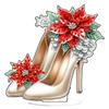 2D/Flat Christmas High Heels DIY Acrylic Diamond Painting Tabletop Ornaments Kit Desktop Diamond Art Kits for Adults Beginner
