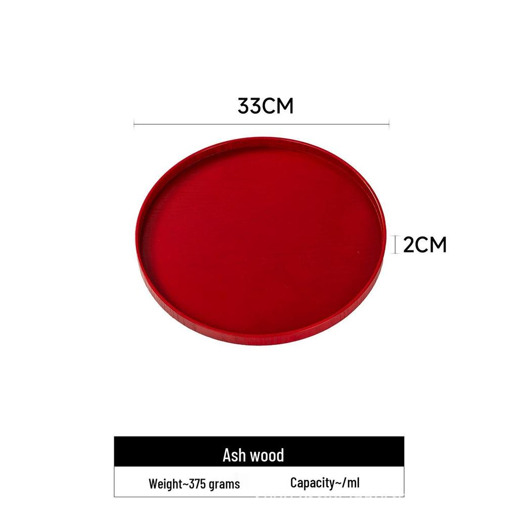 Massivholz Retro Rote Doppel-Glück Schale - Hochzeits-Teeservice & Neujahrs-Trockenfrucht-Platte