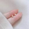 Gold Color Simple Small Butterfly Stud Earrings for Women Cute Hypoallergenic Daily Wear Ear Piercing Jewelry Wholesale