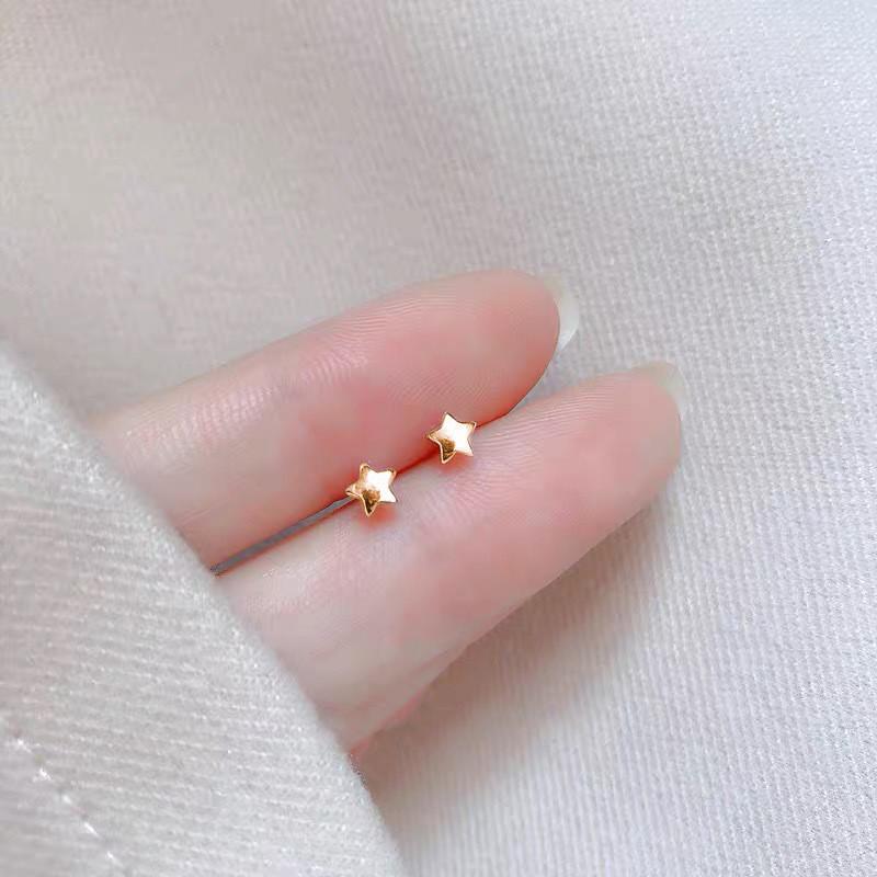 Gold Color Simple Small Butterfly Stud Earrings for Women Cute Hypoallergenic Daily Wear Ear Piercing Jewelry Wholesale