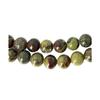 String of 60 Round Beads 6mm 6 Mm In Dragon's Blood Jasper - Dragon Blood