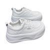 Not tired feet, thick soles increase height, small white shoes, women's lightweight soft soles 2025 new autumn versatile leather sports and leisure 