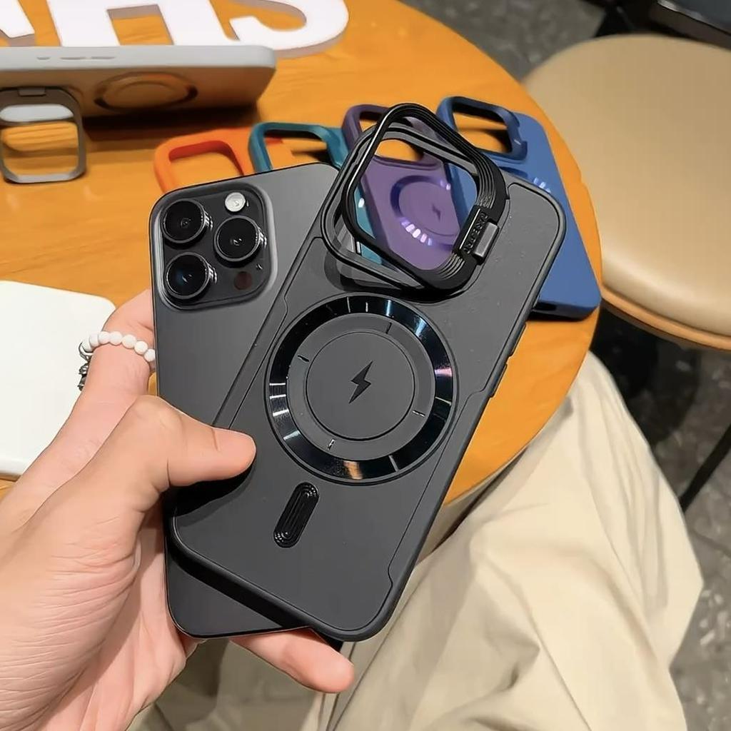 Phone Case For iPhone 11 13 16 Pro Max Case iPhone 13 14 15 Pro Max 12 13 Pro Max Blade Large Lens Invisible Bracket Mobile Phone Case
