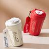 Coffee Thermos Cup with Handles Rope Stainless Steel Vacuum Flask Portable Thermal Insulation Cups Drinkware