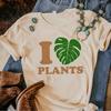 Plants Love T Shirt Women Summer Funny T Shirt Female Y2k Graphic Clothing