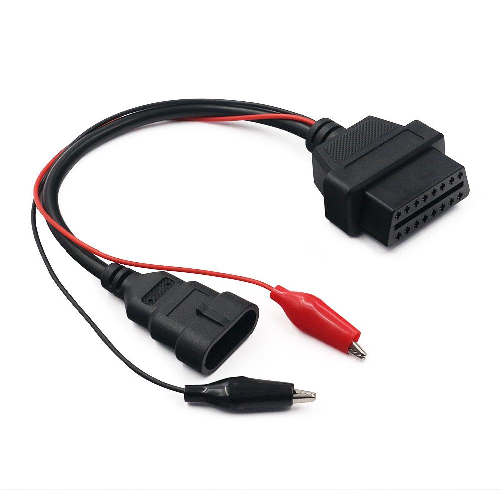 

Кабель OBD2 3-контактный на 16-контактный для Fiat Для Lancia Для Alfa Romeo OBDII Штекер 3-контактный Разъем Адаптер Автомобильный удлинитель Диагностические кабели красный