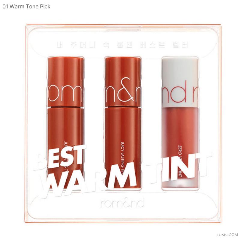 rom&nd Best Tint Edition (Mini Lip Kit) (+Free gift) 01 Warm Tone Pick