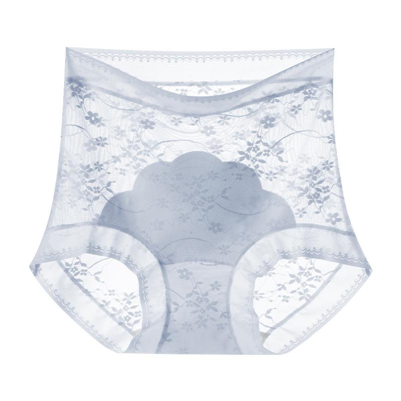 Ladies Spring and Summer Light Luxury High Waist Mesh Stitching Breathable Sexy Butt Underwear