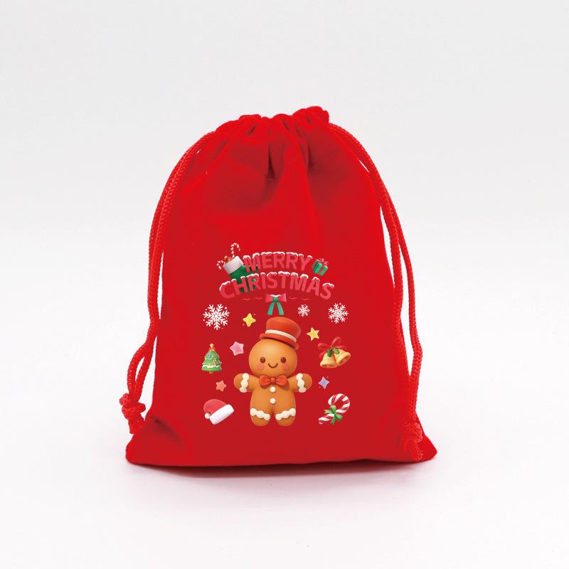 Christmas Candy & Apple Gift Bags - Red Snack Packaging