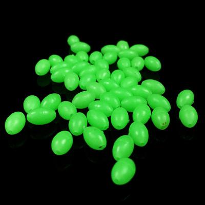 MUQZI Sports Accessory 100Pcs Oval Luminous Glow In Dark Rig Beads Sea Fishing Lure Floating Tackles