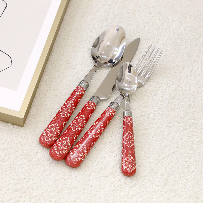 Rose Flower Cutlery Set 4p