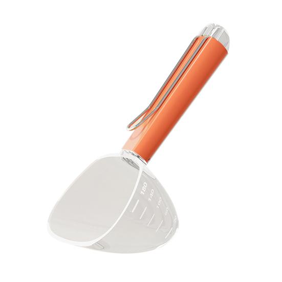 Pala pentru mâncare de câini Cupă de măsurat din plastic multifuncțională pentru mâncare de animale cu mâner lung Clips de sigilare 2 în 1 pentru mâncare de câini, pisici, păsări