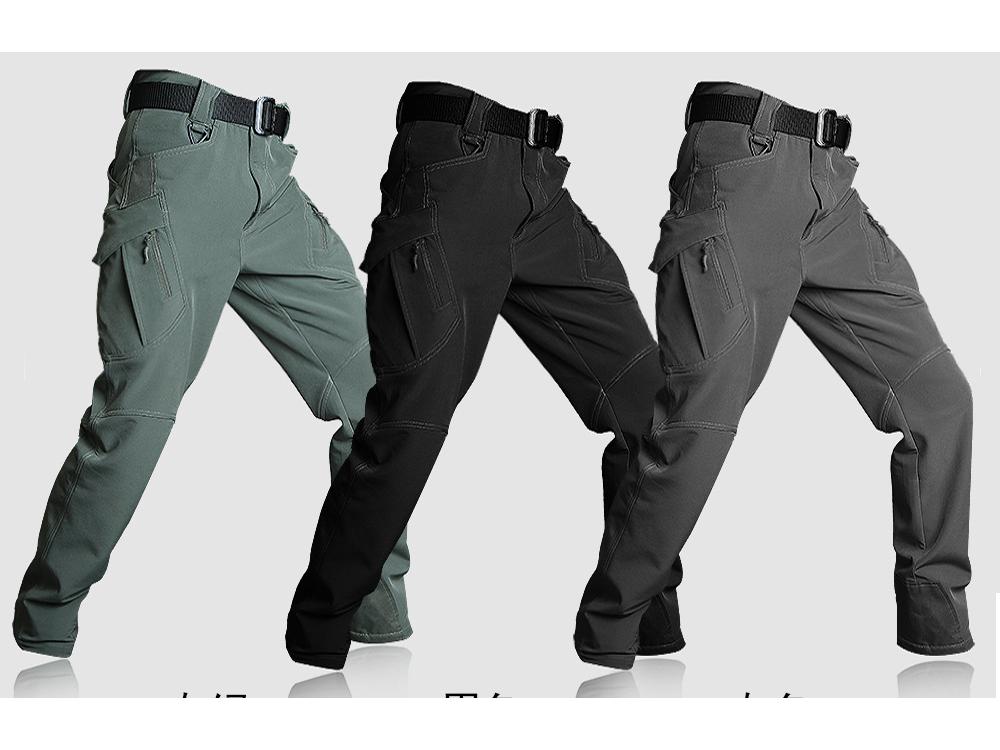 Angken Men's Winter Softshell Fleece-Lined Windproof Tactical Climbing Pants