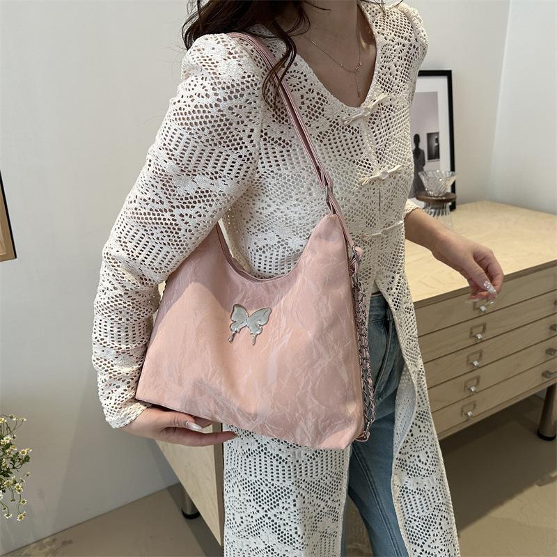 New Korean Version of Spring Personalized Casual  Large Capacity  Beautiful Niche Simple Shoulder  Single Shoulder Slant Toe Bag