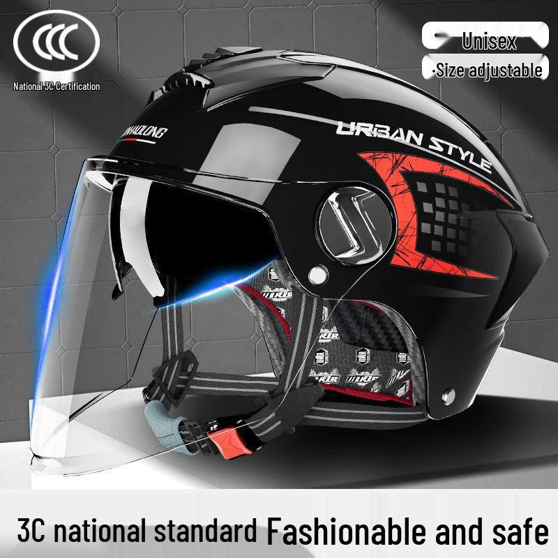 Certified Electric Motorcycle Helmet: Four Seasons, Sun Protection, Lightweight, High-End Safety
