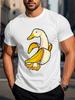 Unisex Baumwoll-T-Shirt mit Rundhalsausschnitt Lustiger Bananen-Enten-Print Kurzarm Sommer Atmungsaktiv Lässiger Komfort Für Männer Täglich Outdoor Streetwear