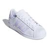 Adidas Originals Superstar Shell Toe Durable Low-Top Skate Shoes Kids Sneakers White Purple CG6612
