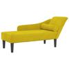 VidaXL Chaise longue avec coussins jaune velours, canapé rembourré, canapé pour chambre à coucher, canapé à 2 places, 4007594