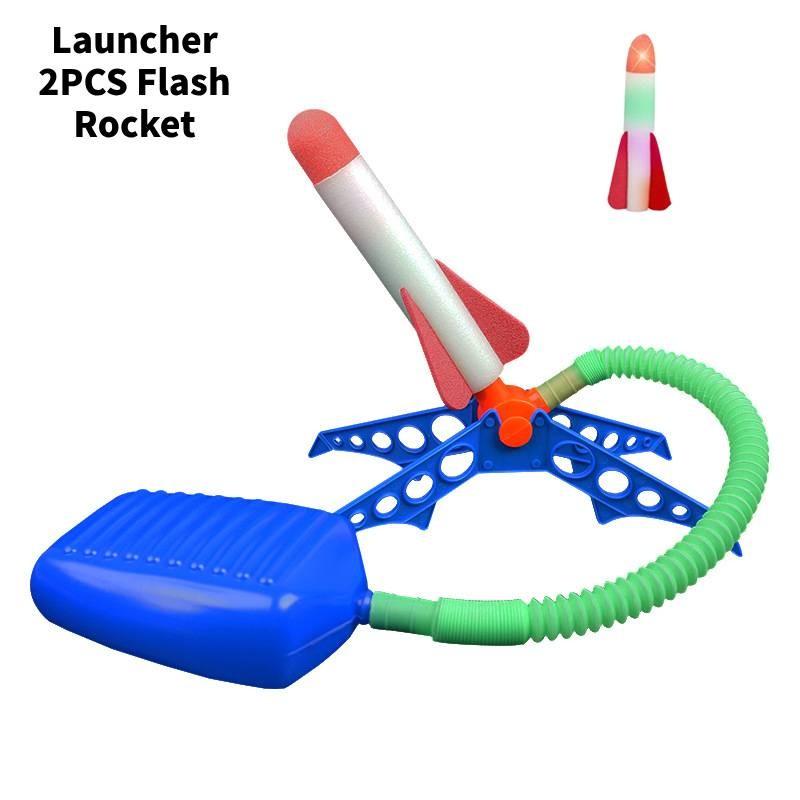 

Барвиста дитяча іграшка-ракета, що запускається ногою, з підсвічуванням для розваг на свіжому повітрі Style B