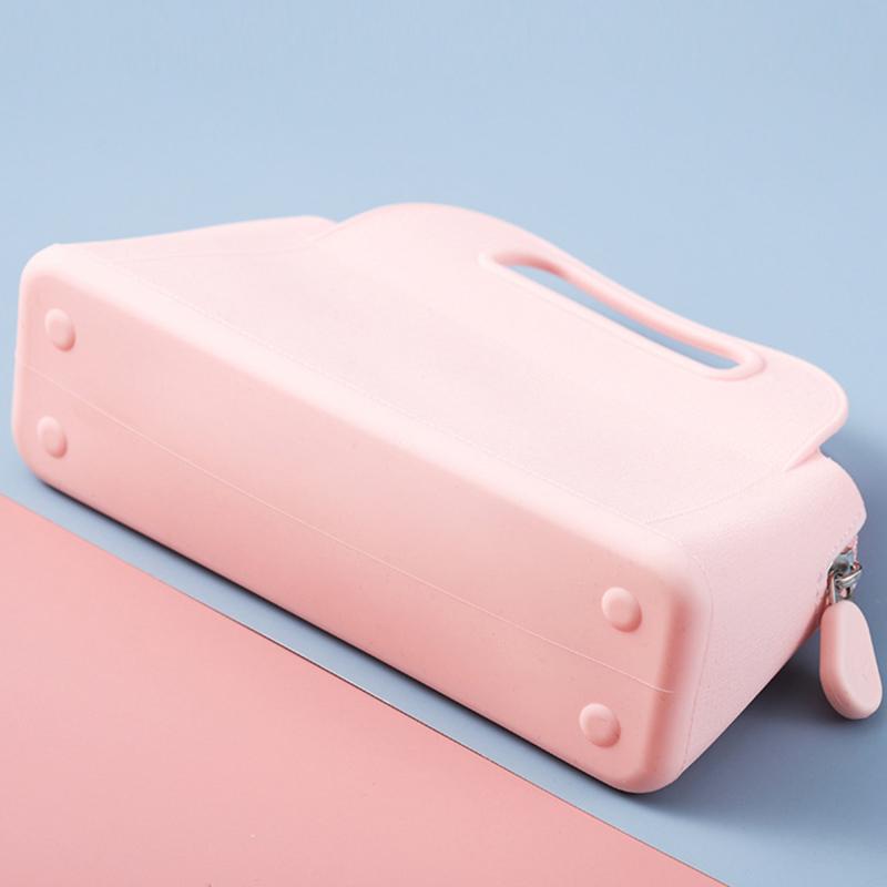 Silicone Handbag Women'S Cosmetic Bag Silicone Zipper Cosmetic Bag Travel Women'S Makeup Brush Holder Organizer Cosmetic Bag