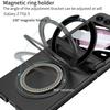 For Samsung Galaxy Z Flip 6 5 Case Magnetic Wireless Charging Matte Hinge Folding Ring Bracket Mirror Film Shockproof Hard Cover