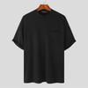 INCERUN Summer Men's Round Neck Short Sleeve T-shirts Basic Tops