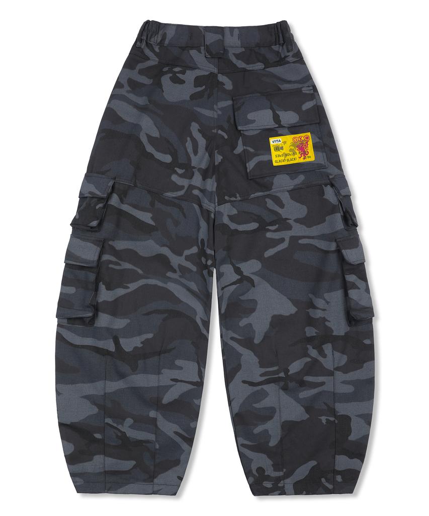 GLACK Gp163 Starpoint Camo Cargo Pants (Black Camo)