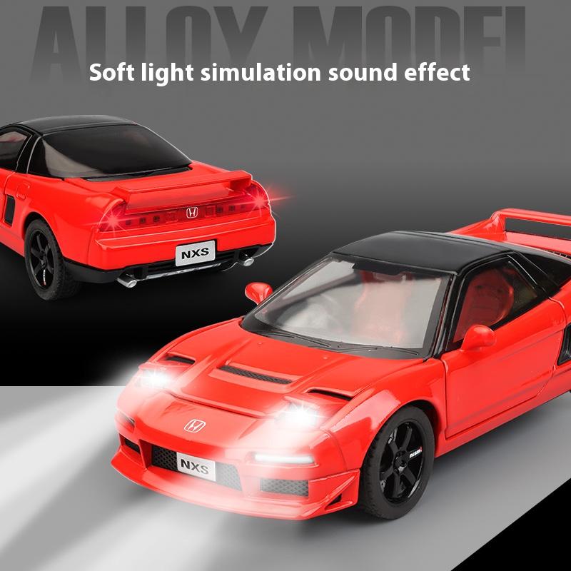 1/32 Alloy Die Cast Honda Acura NSX NA1 Sports Car Model Simulation Sound and Light Belt Base Collection Ornament Gift