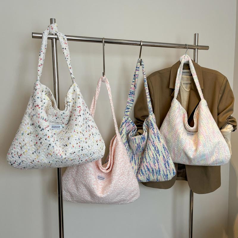 New Fashion Flower Women's Bag Casual Large Capacity Shoulder Crossbody Bag Fresh Tote Travel Bag
