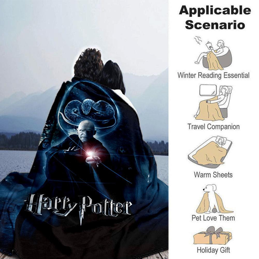 1pc Harry Potter Voldemort Flannel Blanket - Soft Warm Throw for Home, Office, TravelL1325