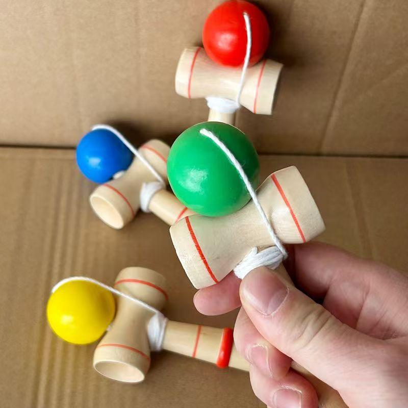 Beginner Kendama Wooden Ball and Cup Game Hand Eye Coordination Sport Toys for Kids Teens Boys Girls Party Favors Gifts 6