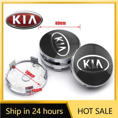2026 Heißer Autoaufkleber 4 Stück 56/60mm Auto Radnabenkappe Felgenabdeckung Emblem Aufkleber für Kia Sportage 3 Rio K2 Ceed Carnival Pica