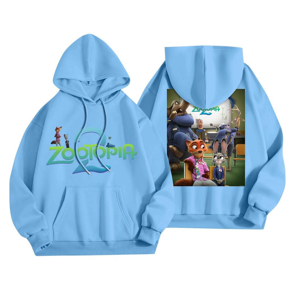 Children's Fashionable Casual Long-Sleeved Cartoon Print Hooded Sweatshirt