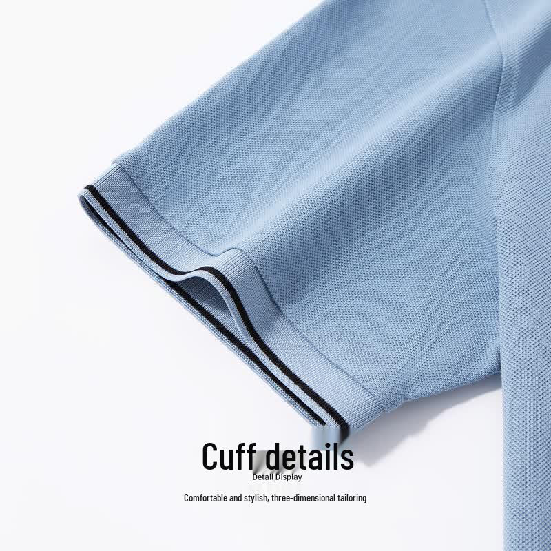 Hodo Men's Cooling Pure Cotton Business Casual Polo Shirt