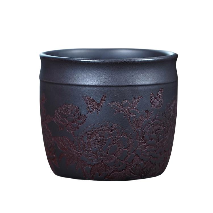 

210ml Yixing Zisha Butterfly Flying Teacup Retro Tea Bowl Water Jug Tea-tasting Fragrance Cup Jianzhan Master Cup For Tea craft