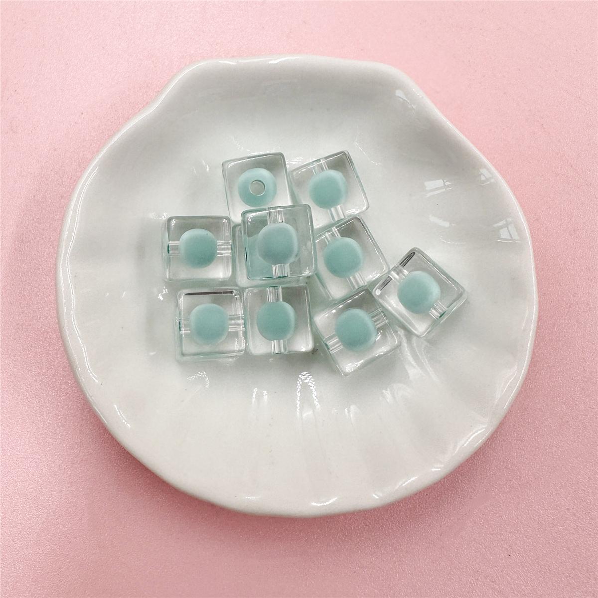 

Браслет Прозрачный Модный DIY Ювелирные Аксессуары Брелок 10 Шт. Квадратные Бусины Материал Изготовления Яркий Лицевой Сэндвич Акрил 10 мм Аксессуары светло-зеленый