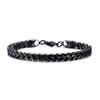 Vnox Stylish Men's Chain Bracelets,Stainless Steel 6.5MM-12.5MM Two-strand Wheat Link Wristband, Rock Punk Biker Male Jewelry