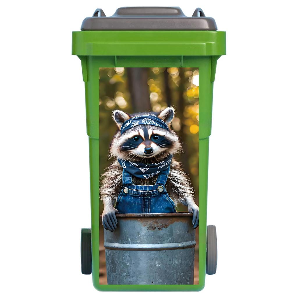 1 Pezzo Adesivo Cestino Gatto 3D Carino - Adesivo Impermeabile Autoadesivo per Pattumiera - Copertura Divertente Animale per Cassonetto Esterno Decorazione Giardino