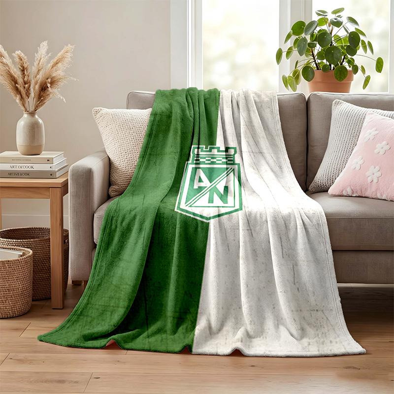 Atletico Nacional blanket Flannel Blanket Soft Cozy Plush Throw for Sofa Bed Lightweight Home Decoration