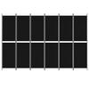 Vidaxl 6-Panel Room Divider, Black, 300X200 Cm, Fabric