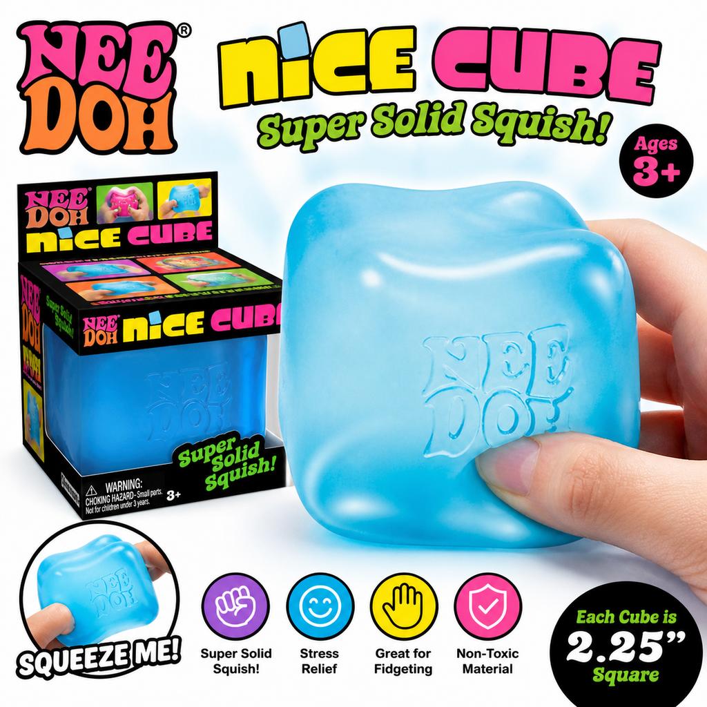 In Stock Squishy Schylling Needoh Nice Cube Sensory Toy Fidget Squishies Needooh Needoh Anti-Stress Blocks Pressure Relief Toy