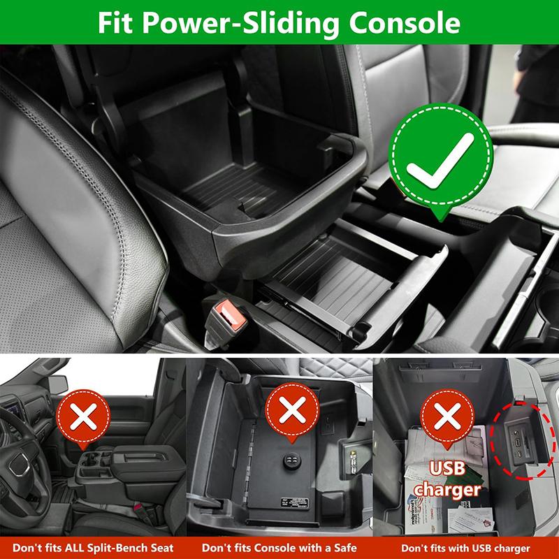 Car Interior Accessories for 2024    GMC Yukon Chevy Tahoe Suburban Central Console Organizer Armrest Storage Box