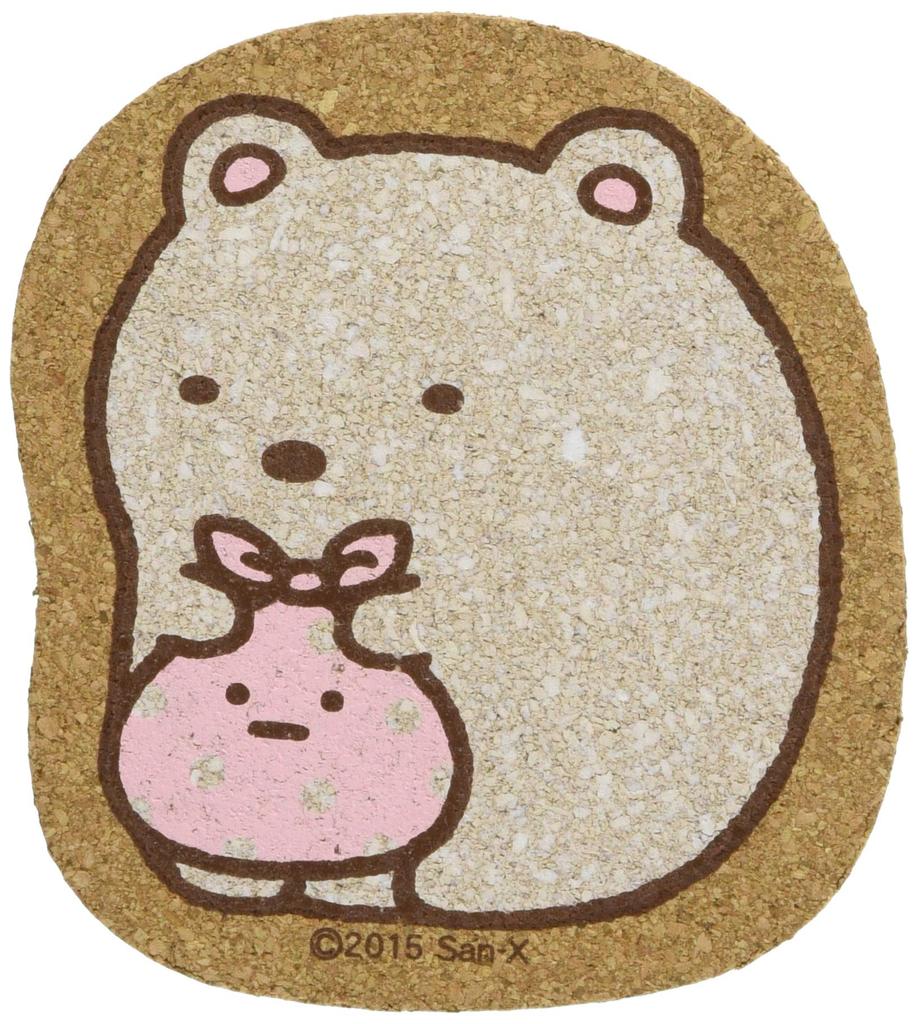 Nagano Factory Sumikkogurashi Die-Cut Coaster (Polar Bear) SG350SK Beige 7.7cm