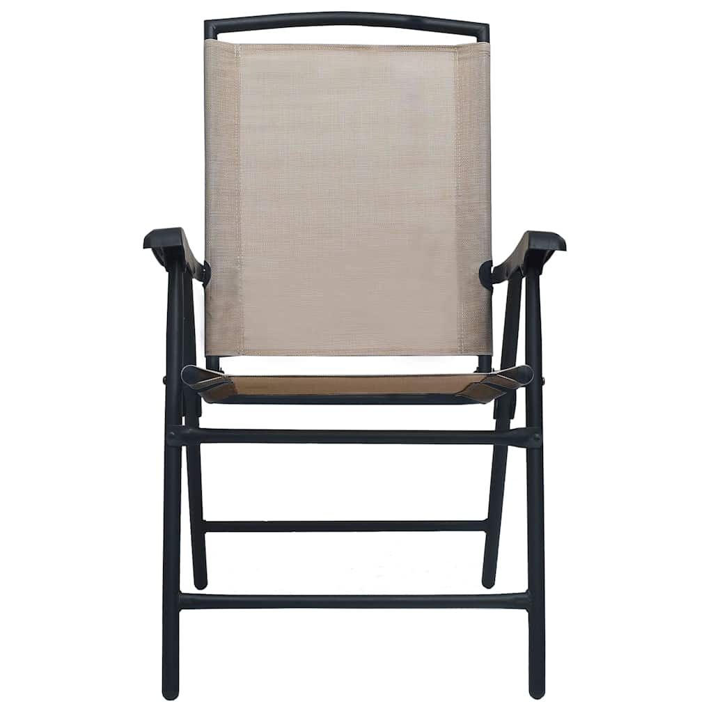 vidaXL Klappstühle, 2 Stück, Textilene Taupe