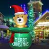 Christmas Inflatable Decorations with LED Lights, Giant Snowman, Gingerbread Man, Gift Bag, Lawn Yard Party Xmas Ornaments