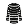 Schwarzer gestreifter Thessaloniki Strickpullover Tctaw24ak00000